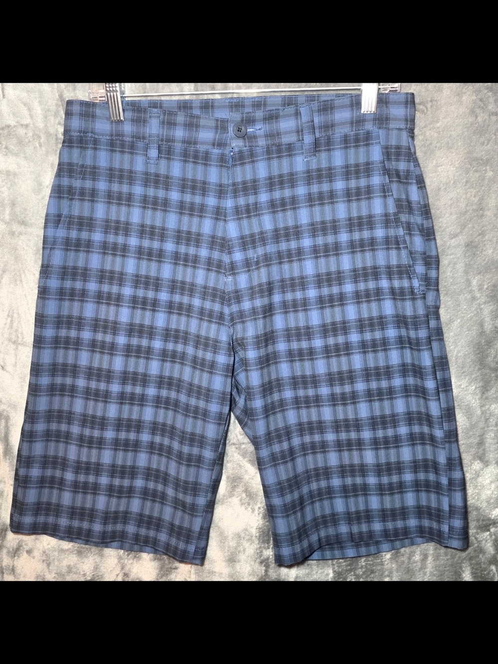 Ron Jon Surf Shop blue plaid board shorts / swim trunks